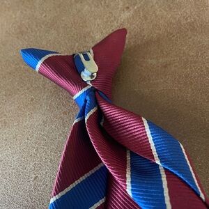 Cherokee Burgundy and Blue Striped Tie